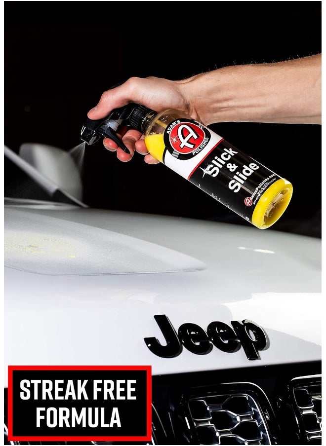 Adam's Polishes - Slick & Slide Detail Spray - Hyper Slick Polymer Resin Technology Car Wash Spray Sealant - Car Wax Top Coat Quick Detailer Provides Superior Gloss, Shine, & Slickness (16 Oz) - Image 1