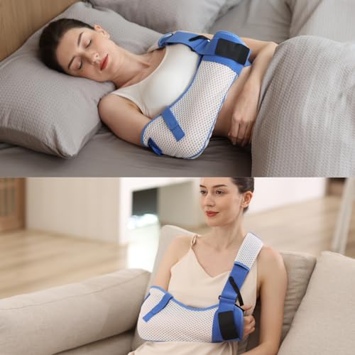 Willcom Arm Sling for Shoulder Injury with Waist Strap - Immobilizer Brace Support for Sleeping, Rotator Cuff Surgery (Mesh Version, Left, Large,40-51 inch) - Image 5