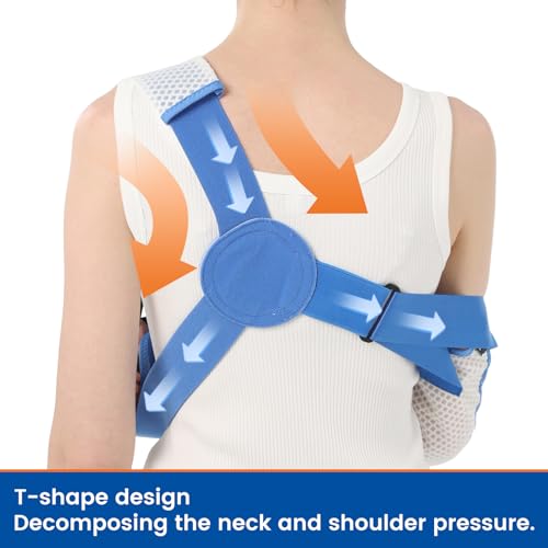 Willcom Arm Sling for Shoulder Injury with Waist Strap - Immobilizer Brace Support for Sleeping, Rotator Cuff Surgery (Mesh Version, Left, Large,40-51 inch) - Image 3