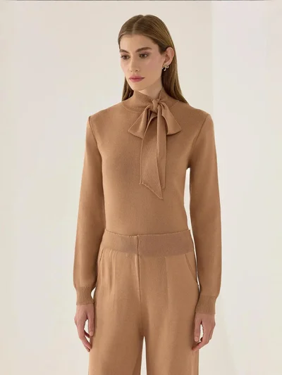 HICCUP Bow Detailed Knit Sweater