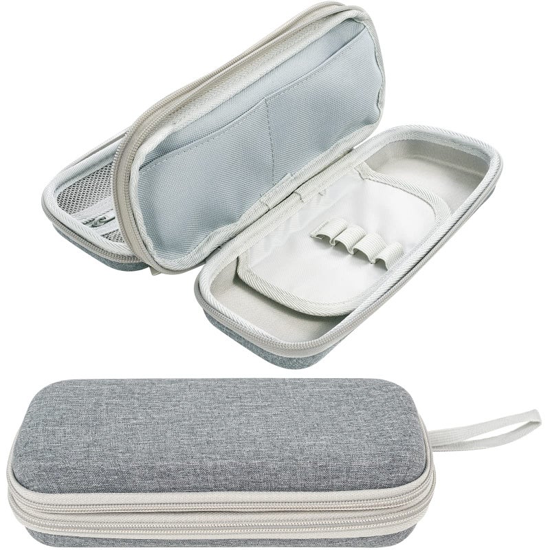 ProCase Pen Pencil Case 2Layer EVA Zipper Pencil Box Pouch Large Capacity Stationery Storage Organizer for School Office Supplies Grey - Image 2