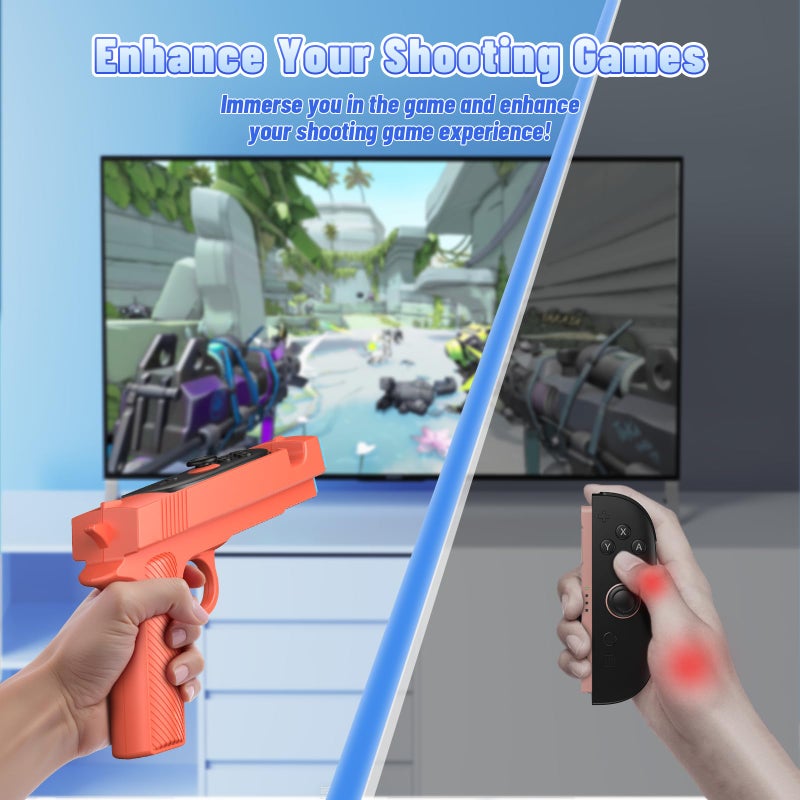 FASTSNAIL 2 Pack Gun Controller for Nintendo Switch 2 Joypad, Dual Trigger Shooting Gun Grip with Anti-Slip Design for Joycon2, for Big Buck Hunter, for House of the Dead & More (Not for Switch 1) - Image 5