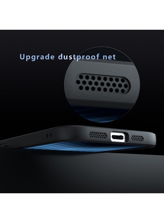 القضية المغناطيسية لآيفون 16e 5G, الجليد الشفاف الظهر الوقائي غطاء الهاتف النحيف, مكافحة بصمات الأصابع, مكافحة السقوط حماية, حالة مقاومة للصدمات لآيفون 16e 5G (أسود) - Image 4