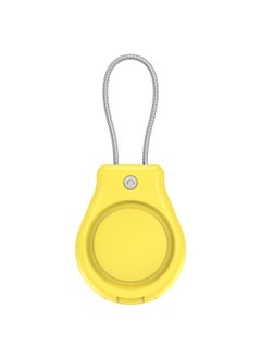 Suitable For Apple Airtag Protective Cover Locator Anti-loss Device Three-proof All-inclusive Safety Lock Metal Rope Protective Cover-Color:Yellow-Applicable Models:Suitable For Apple Airtag Protective Case