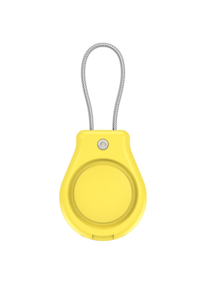 Generic - Suitable For Apple Airtag Protective Cover Locator Anti-loss Device Three-proof All-inclusive Safety Lock Metal Rope Protective Cover-Color:Yellow-Applicable Models:Suitable For Apple Airtag Protective Case - Image 1