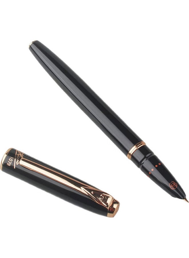 Hero [Back-To Gift] Fountain Pen, Black Elegant, Financial Accounting Extra Fine Ef Nib, Dark Iridium Nib, Office Writing Pen, Signature Pen 1079 - Image 2