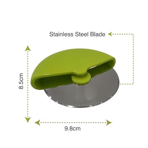 Wishome Pizza Cutter Roll Cutting Wheel Pizza Cutter, Sandwich Cutter for Home - RA076 - Green - Image 2