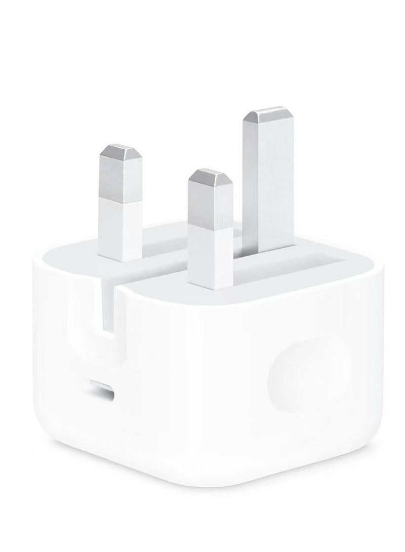 Suitable for Apple 20W British standard charging headband 1 meter fast charging cable white - Image 2