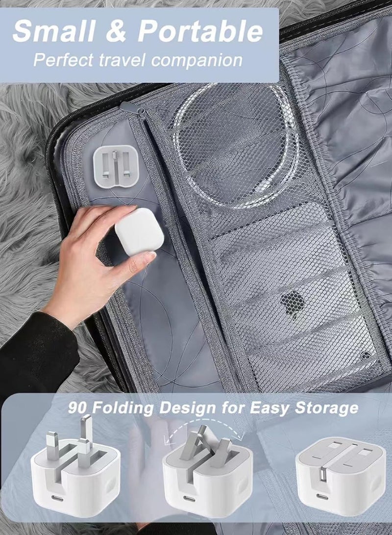 Suitable for Apple 20W British standard charging headband 1 meter fast charging cable white - Image 4