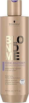 Schwarzkopf Professional شوارزكوف بروفيشينال بلوند مي كول بلوندز شامبو كول للشعر الملون والمفتوح والمبيض بتقنية إنشاء الروابط 3D مع مركب بروتين زهرة المخمل الناعمة 300 مل - Image 1