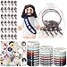 Bememo Retro Color 25 Sets Christian Religious Gifts Sets Little Jesus Figure Silicone Jesus Loves You Bracelets Inspiring Stickers for Easter Church Party Baptism Gifts Cute - Image 2