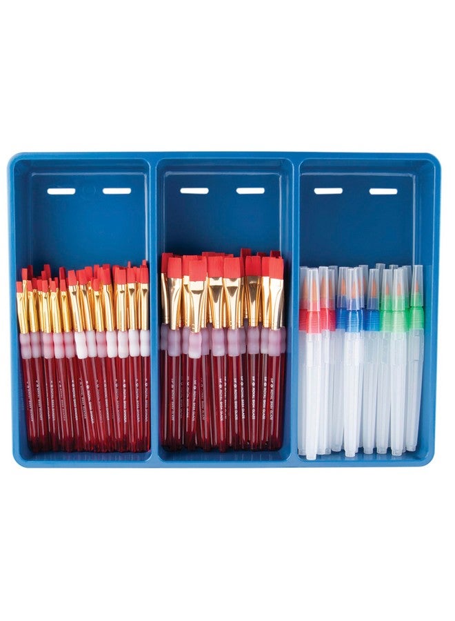 Royal Brush Big Kids Choice Brush Bonus Flat Classroom Pack, Assorted, Set of 72 Brushes and 12 Aprons - 406839 - Image 1