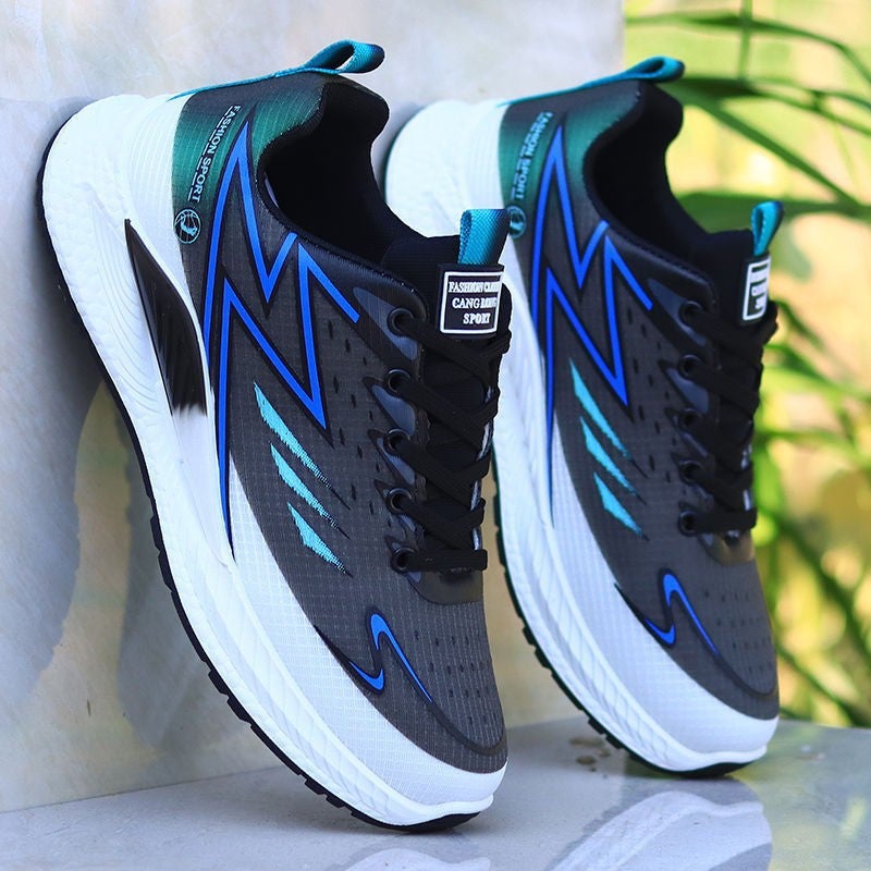 Generic high quality 2024 Summer New Mens Shoes Mesh Breathable Lightweight Running Shoes sneaker Trendy All-match Casual Shoes F206 Black */lc 