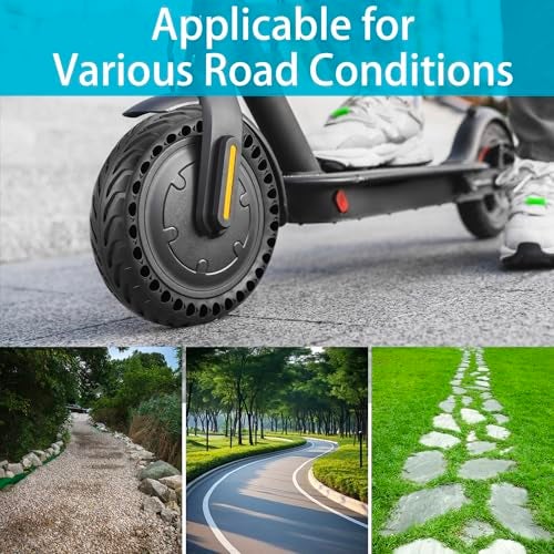YINCL 2PCS 8 1/2 x2 Solid Tires, 50/75-6.1 Replacement Tire, YINCL 8.5x2 Inch Wheel Fit forXiaomi Pro 2 / M365 / 1S, 50/75-6.1 Tire Replacement for Gotrax GXL V2 / XR/APEX and All 8.5'' Scooter Tires - Image 2
