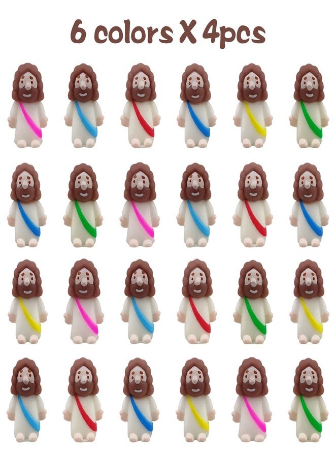 Jofan 24 Pack Plastic Prefilled Easter Eggs with Mini Jesus Mochi Squishy Toys Inside for Kids Boys Girls Toddlers Easter Basket Stuffers Gifts Fillers Party Favors - Image 2