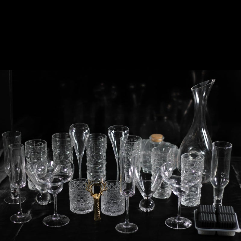 Melbify Basic Bar Glasses Essentials 38Piece Premium Glassware Ultimate Home Bar Starter Set Drinks Glasses Collection - Image 2