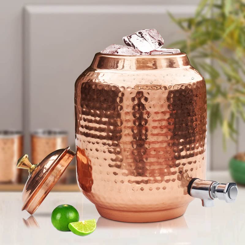 Pure Source India Pure Source India Copper Water Pitcher/Dispenser/Container with Tap for Storage & Serving Water (5000ml) - Image 5