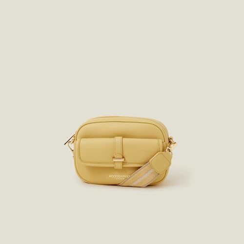 Accessorize London Women's Yellow Camera Webbing Strap Sling Bag - Image 3