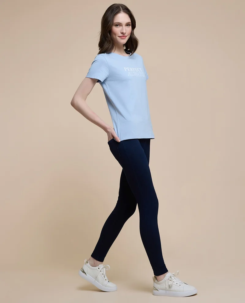 أر أند بي Washed Jeggings With Elastic Waist