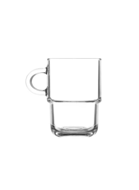 6 Pieces Cozy Coffee And Tea Mug Set 360 Ml - Clear