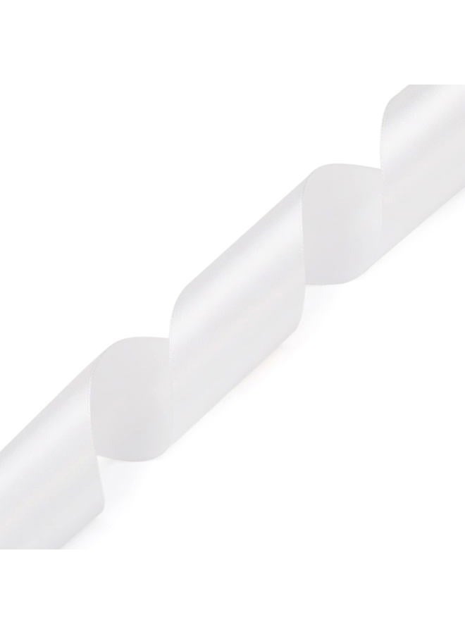Nsilu 25 Yards 1-1/2 inches Wide Satin Ribbon Suitable for Wedding, Party and Gift Box Packaging Ribbon (White, 1-1/2") - Image 3