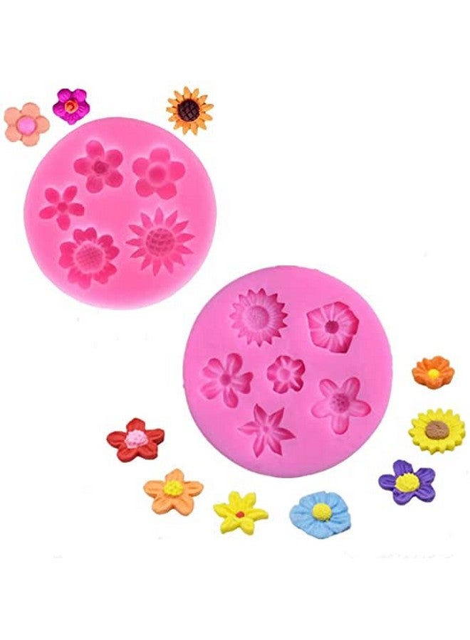 Jubilant Silicone Fondant Cake Molds Daisy Rose Chrysanthemum Flower Candy Choclate Mold for Soap Crafting Projects and Cake Decoration (Color: Pink), 8 x 7 x 1.2 Centimeters - Image 4