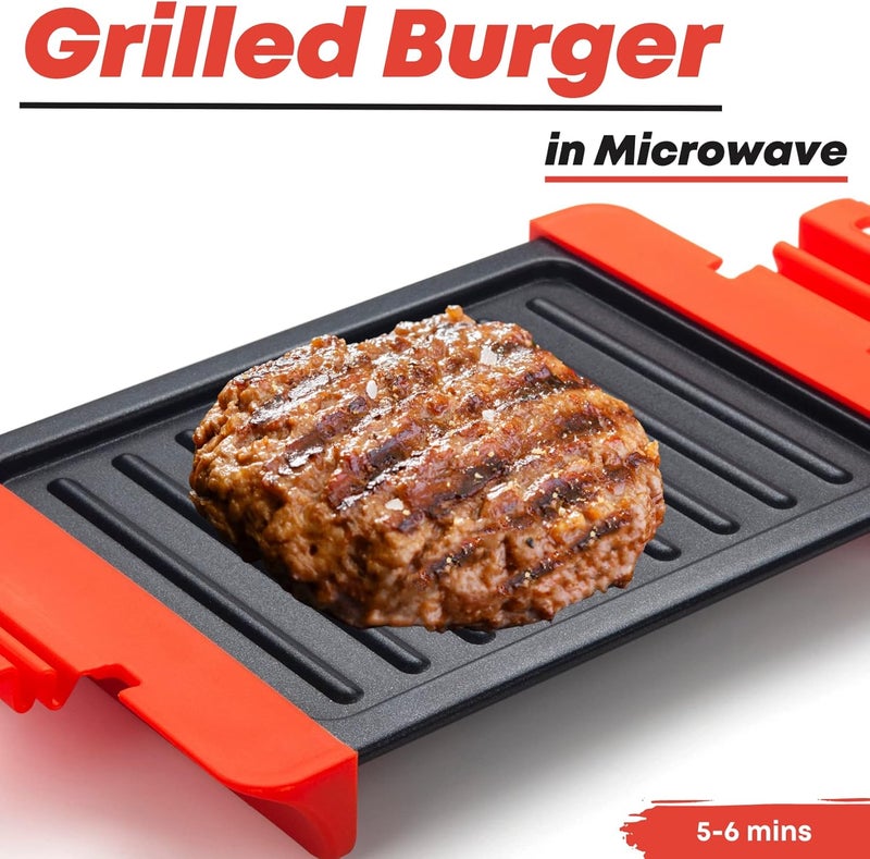 MACONEE Microwave Sandwich maker | Microwave Grill Cheese Maker | Microwave Crisper Toaster Cookware | Panini Press | Cooking Fast and Dishwasher Safe Orange - Image 3