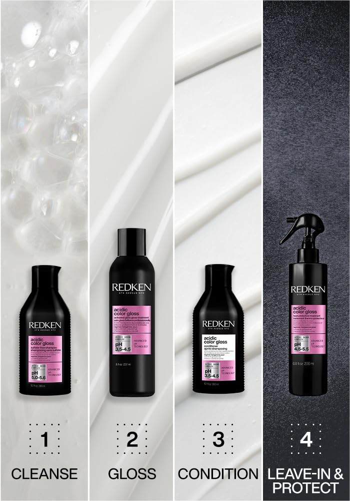 REDKEN ريدكن جلاس جلاسيك ملون معالج | علاج جلاس للشعر | مع زيت المشمش للتكييف العميق | يضيف لمعاناً مكثفاً لمدة تصل إلى 3 أيام | آمن للشعر المعالج بالألوان - Image 4