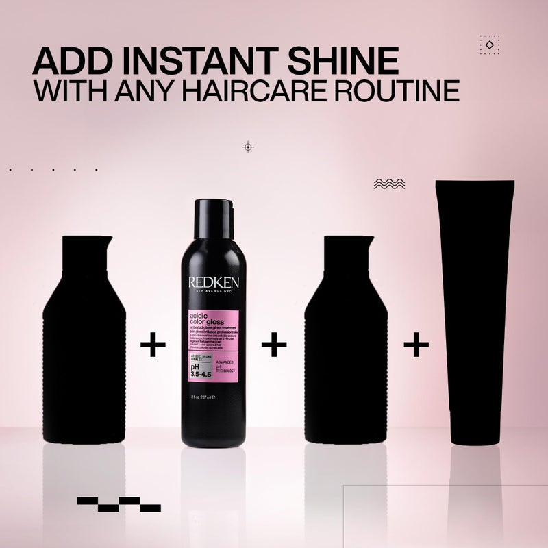 REDKEN ريدكن جلاس جلاسيك ملون معالج | علاج جلاس للشعر | مع زيت المشمش للتكييف العميق | يضيف لمعاناً مكثفاً لمدة تصل إلى 3 أيام | آمن للشعر المعالج بالألوان - Image 5