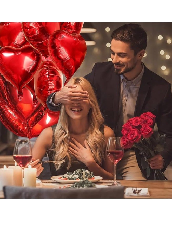 Red Valentine'S Day Balloons 50 Pieces Balloons For Valentine'S Day Decorations, With 4 Helium Heart, Valentine'S Day Decorations Set With Balloons, Love Balloons For Valentine'S Day Decorations - With Love - Image 2