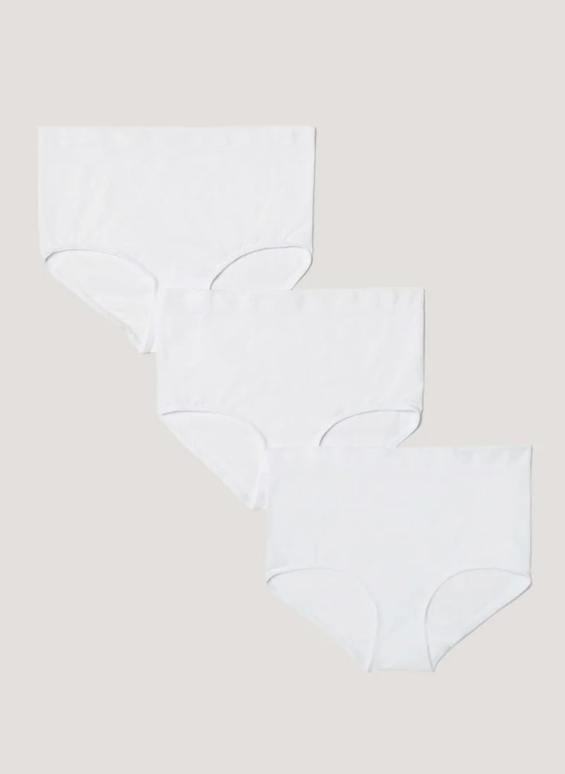 Matalan 3 Pack White Seamless Full Briefs