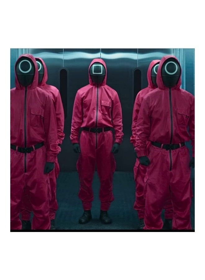 Generic Squid Game Cosplay Jumpsuit With Belt+Gloves+Masks - S, 155-165cm  - Image 4