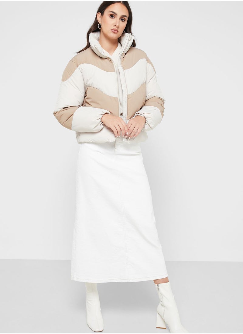 VERO MODA - Color Block Puffer Jacket - Image 1