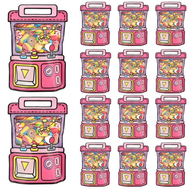 EONSUI 30PCS Plastic Claw Machine Shaped Goodies Bags with Handles for Kids Birthday, Back to School Supplies, Baby Shower, Party, Wedding, Reusable Bulk Gift Wrapper for Candy, Snacks, Chocolate - Image 1