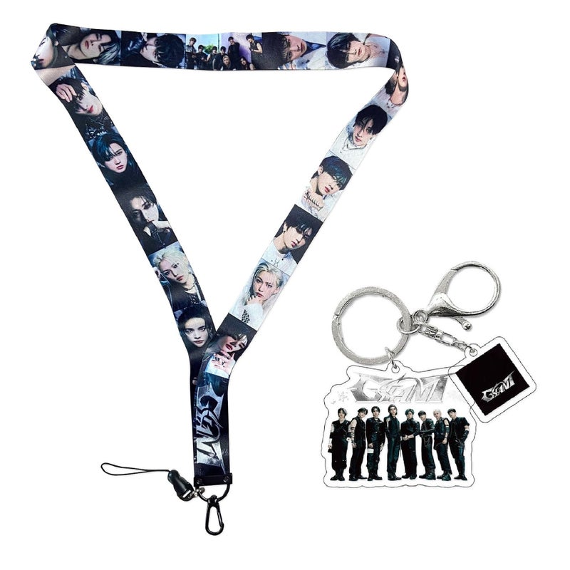 YiYiXiXi Stray-Kids New Album Lanyard Keychain Accessories Gift Merch for Fans(Purple) - Image 1