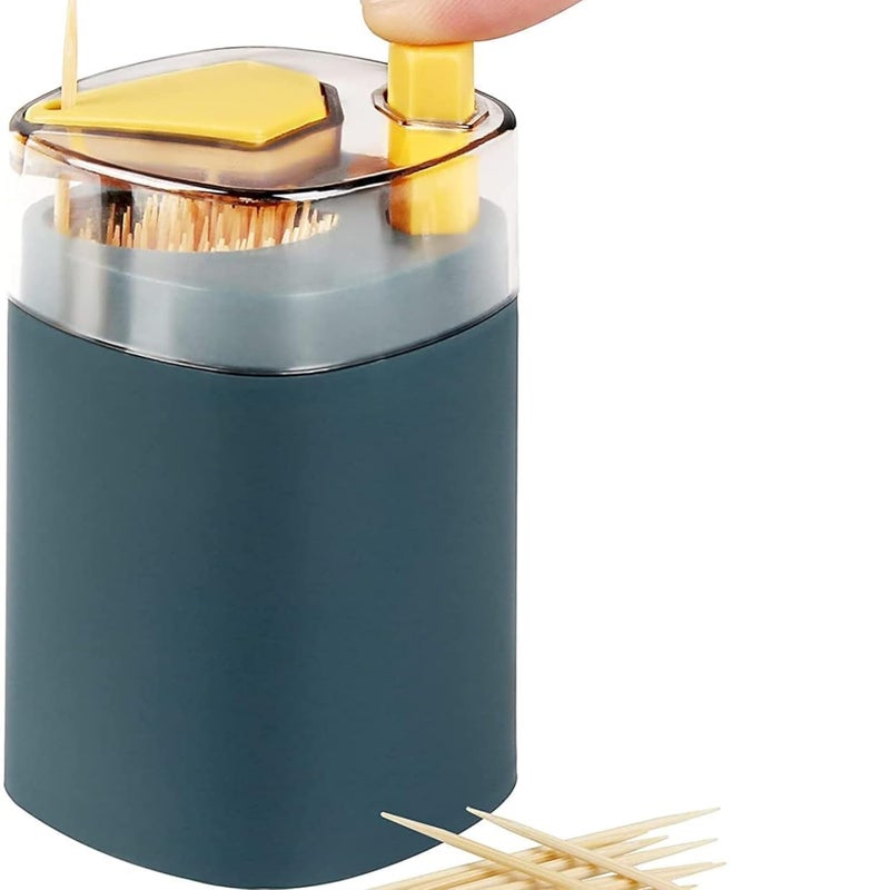Generic DASTAV Toothpick Holder Dispenser PopUp Automatic Toothpick Dispenser for Kitchen Restaurant Thickening Toothpicks Container Pocket Novelty Sturdy Safe Storage Box Random Color Pack of 1  - Image 1