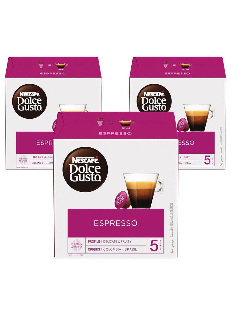 Nescafé 16 Dolce Gusto Espresso Coffee Capsules 88grams Pack of 3 - Image 2