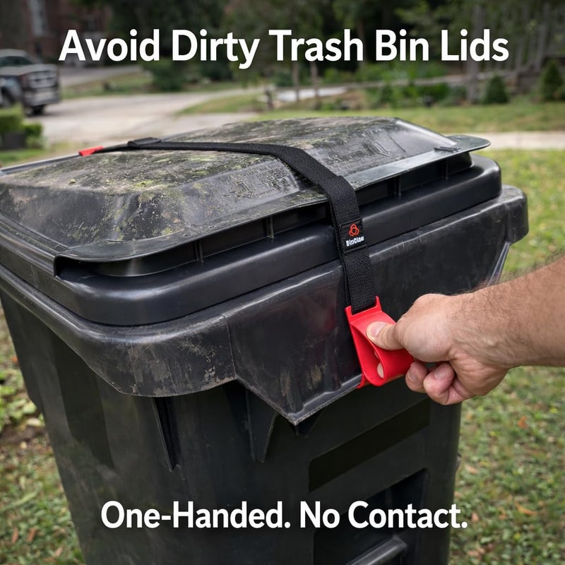 BinClaw Trash Can Lock for Animals Raccoon Proof Garbage Can Lock, Keeps Raccoons & Animals Out of Trash Bins, Heavy Duty Outdoor Lid Lock System - Image 5