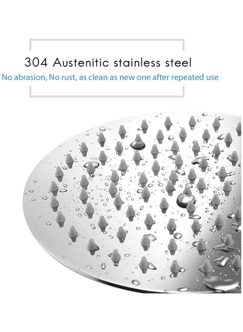 KASTWAVE Rain Shower Head, 8 Inch Round High Pressure Showerhead, Ultra-Thin Stainless Steel 304 High Flow Rainfall Shower Head with Shower Arm - Image 3