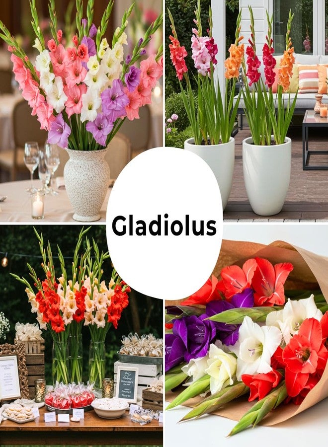 CZ Grain 4 Gladiolus Bulbs - Mixed Colors - Sword Lily - Easy-to-Grow Perennial Flower - Great for Decor or Special Occasions - Image 2