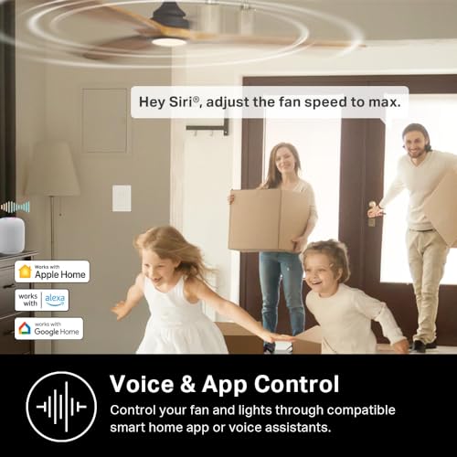 Kasa Smart Ceiling Fan Control & Dimmer Switch | Adjustable 4-Speed Fan & Brightness Control | Works w/Apple HomeKit, Alexa & Google Home | 2.4G Wi-Fi Only, Single Pole, Neutral Wire Required | KS240 - Image 4