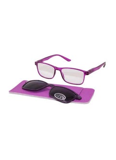 Rectangular Reading Glasses With Magnetic Clip-On Sunglasses