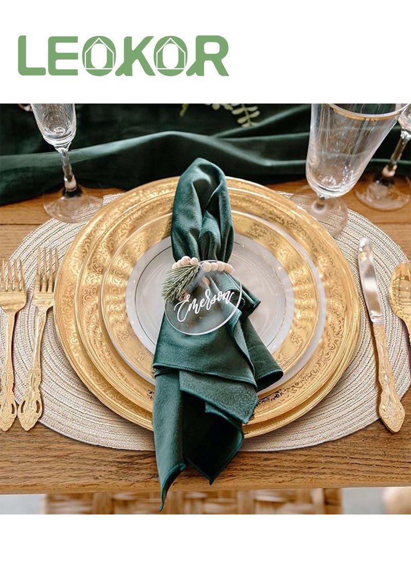 LEOKOR Oval Braided Placemats 6 Pcs Table Mats for Dining Tables Natural Woven Heat Resistant Place Mats Beige  - Image 3