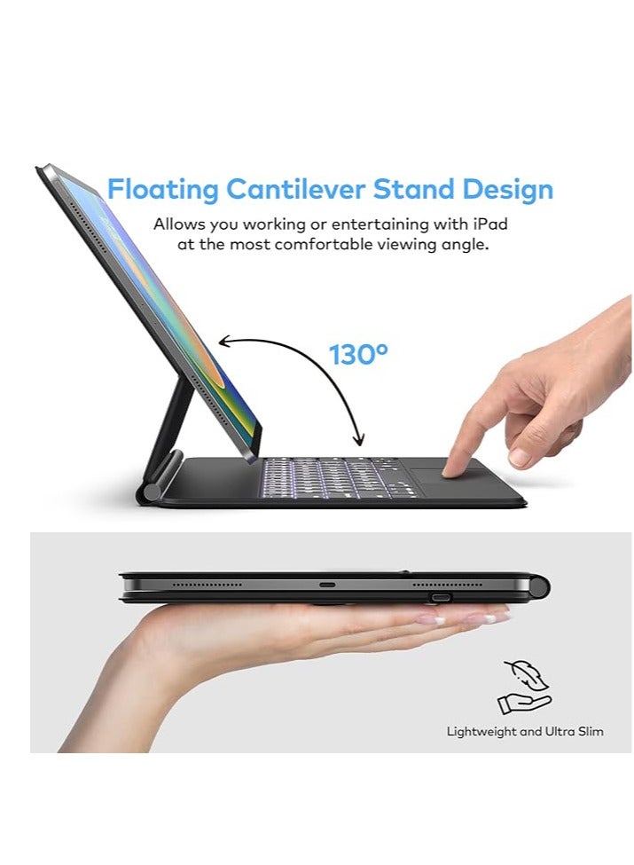 Keyboard Case for iPad Air 11  inch (M3 2025    M2 2024)   iPad Pro 11 inch(1st/2nd/3rd/4th Generation)   Magic Style Magnetic Keyboard Case with Multi   Touch Trackpad for 10.9   iPad Air 4th/5th Gen. - Image 2
