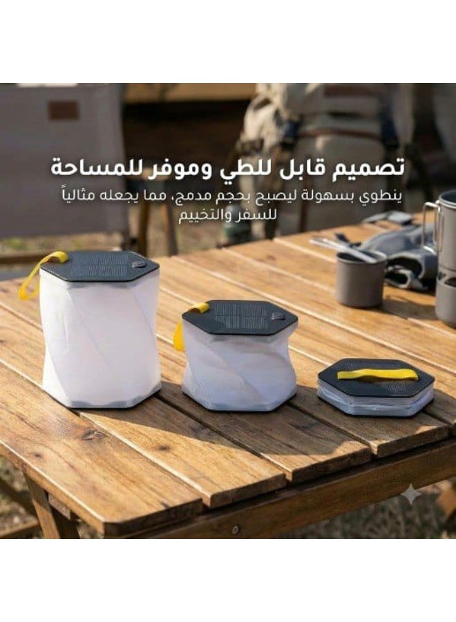 فانوس التخييم الشمسي القابل للطي والشحن (مقاوم وموفر للمساحة) - Image 2