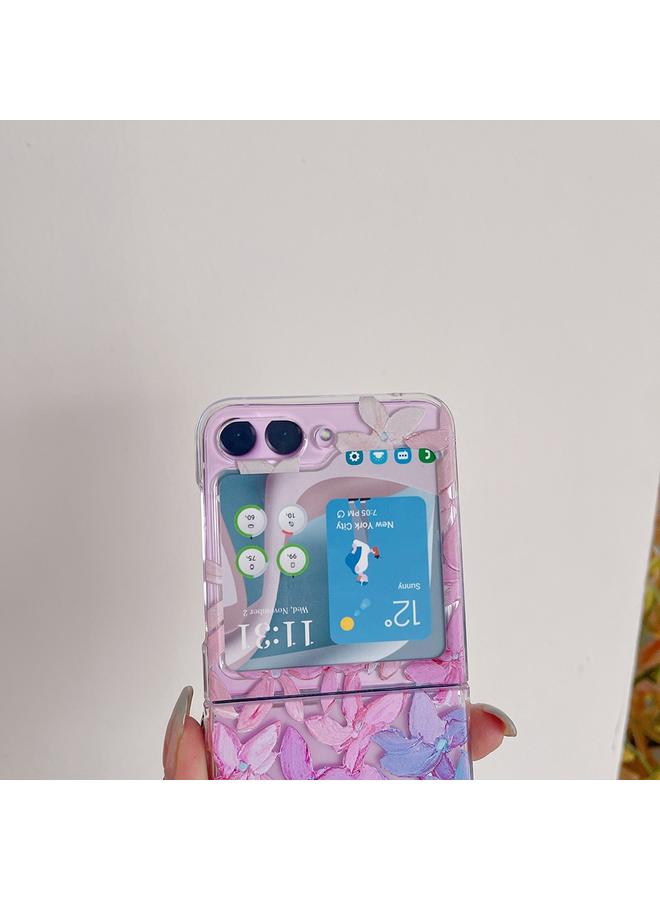 S-TOP Case For Samsung Galaxy Z Flip5 Painted Pattern PC Transparent Folding Phone Case - Image 3