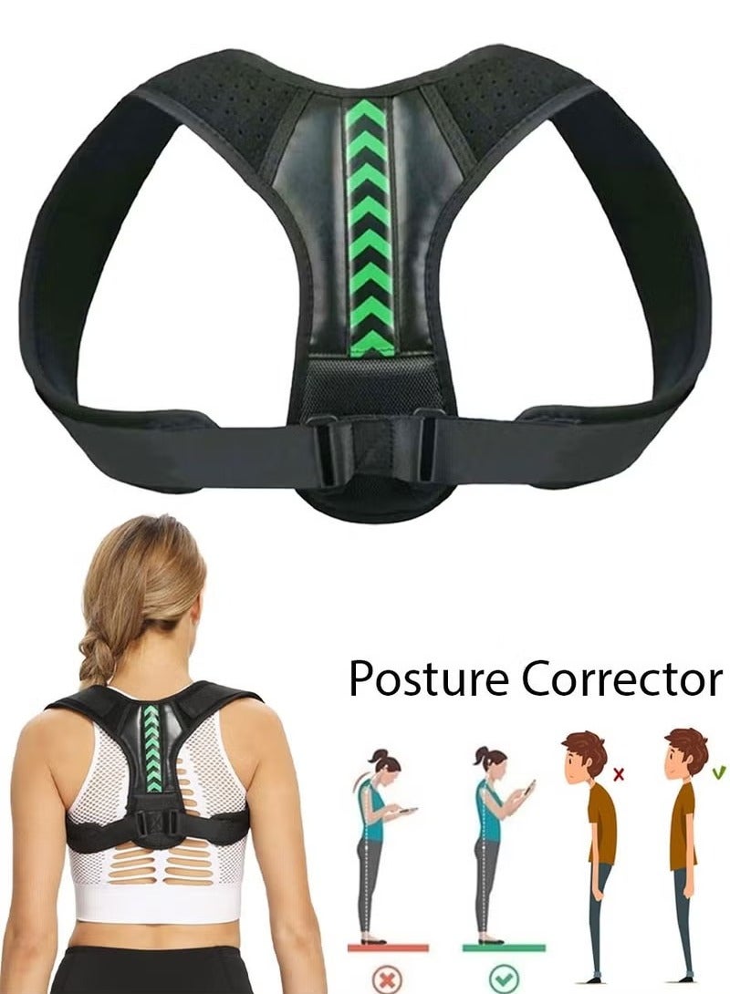 Captaintech Back Support Brace and Posture Correction Belt, Relieves Pain Stress and Fatigue with Neck Shoulder Clavicle and Spine Alignment, Reshape Your Body With This Back Straightener and Be Attractive, Fit - Image 1
