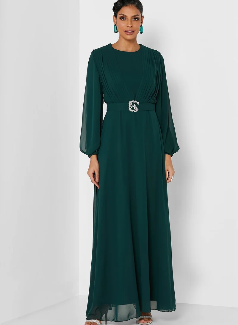 Khizana Embellished Waist Detail Dress