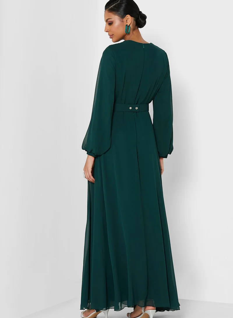 Khizana Embellished Waist Detail Dress