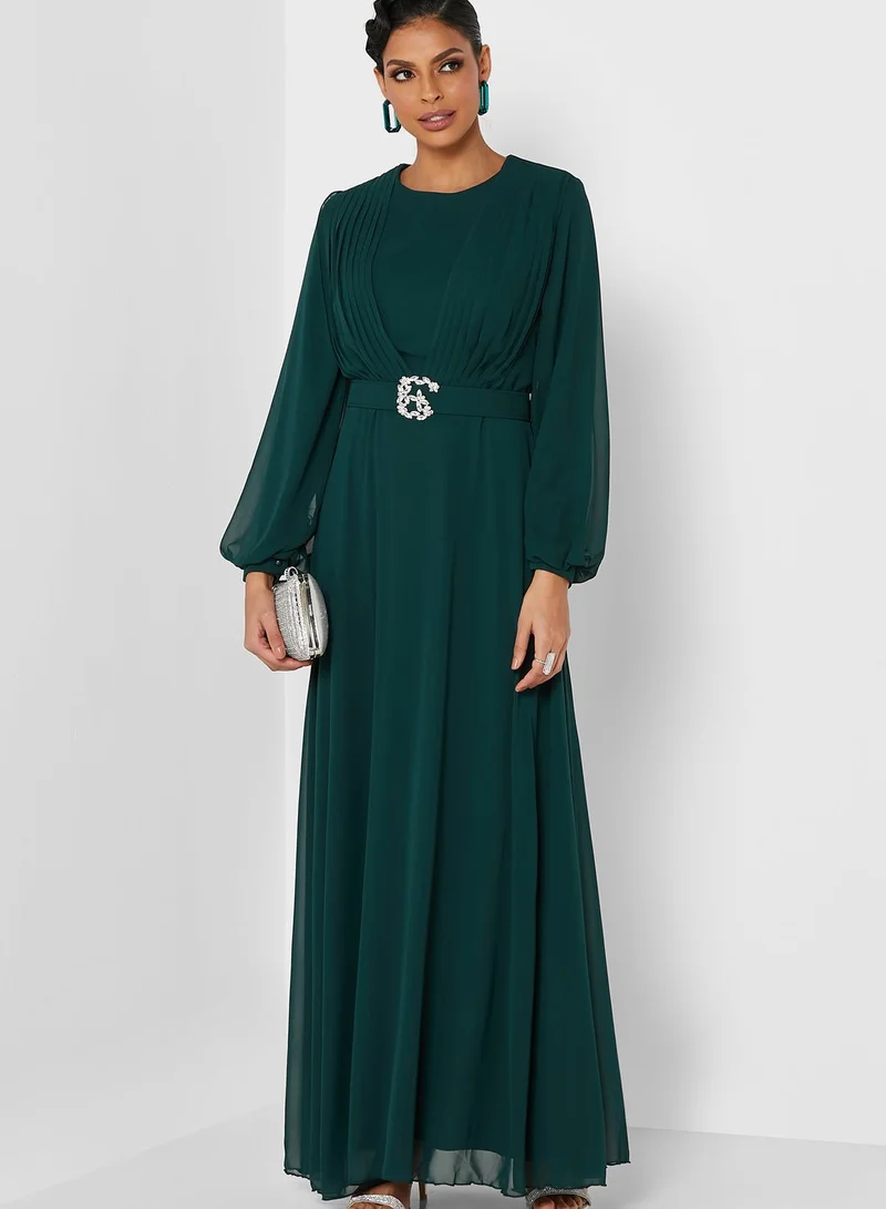 Khizana Embellished Waist Detail Dress